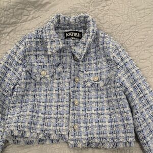Blue and White Kids Jacket
